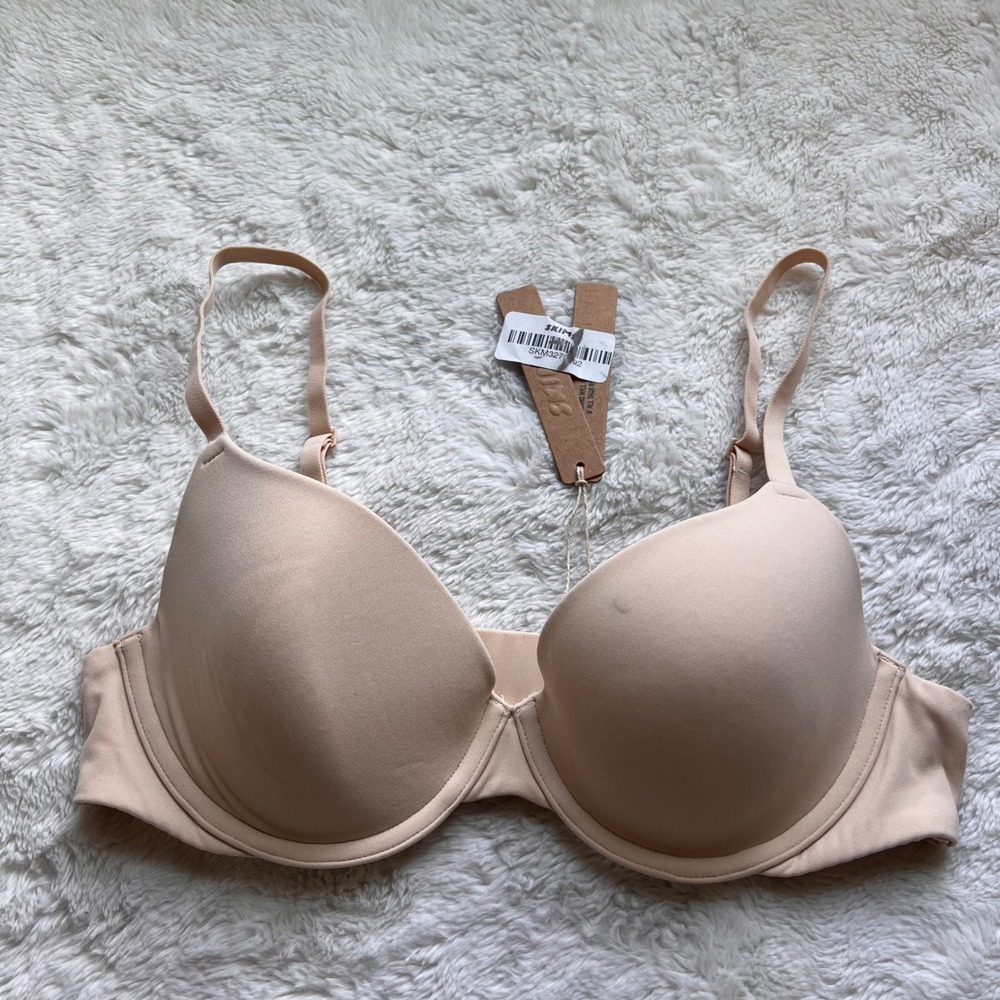 SKIMS Women's Fits Everybody T-Shirt Bra Sand Underwire BA-DEM-9221 Size 36A NEW